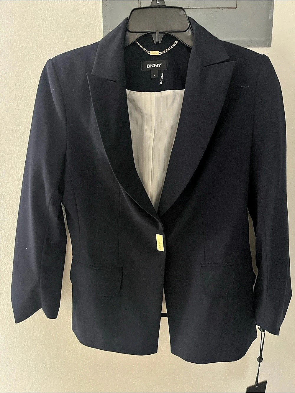DKNY Floral Crush Black Blazer Size 2 NWT